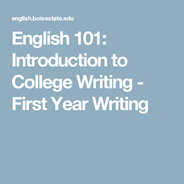 College Writing Course